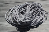 Pearl Gray Silk Cords /Light Pastel Grey Cording 3mm to 4mm x 3 Yards / Hand Dyed Handmade Silk Strings  / Silkwraps Handfasting Cord