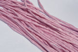 LIGHT RASPBERRY PINK Silk Cords, Hand Dyed Silk Cording, Silk Cord, 3-4mm x 3 Yards, Pastel Pink Silk Strings, Embroidery Supplies