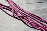 Raspberry Pink Silk Cords, Hand Dyed Silk Strings 3 Yards 3-4 mm Silk Cords, 3mm cords 4mm cords