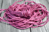 Raspberry Pink Silk Cords, Hand Dyed Silk Strings 3 Yards 3-4 mm Silk Cords, 3mm cords 4mm cords