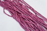 Raspberry Pink Silk Cords, Hand Dyed Silk Strings 3 Yards 3-4 mm Silk Cords, 3mm cords 4mm cords