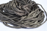 Espresso Silk Cording, Necklace Cords Hand Dyed and Sewn, 3-4mm x 3 Yards, Coffee Brown, Silk Strings, Jewelry Making Cords, Craft Supplies