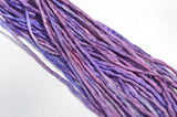 SUNSET BEACH Silk Cords Hand Dyed Hand Sewn Strings, Qty 1 to 25 Cords 2-3mm Sunset Colors, Jewelry Making Craft Cord, Purple, Violet, Pin