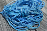 SAILING Silk Cords Hand Dyed Silk Cords Hand Sewn Strings Qty 1 to 25  2-3mm Jewelry Making Craft Cord, Blues, Matches Smooth Sailing Ribbon