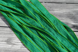 Emerald Green hand dyed silk ribbons - 5 to 15 bulk silk ribbon - for necklaces, bracelet wraps, bridal flower bouquet trim or crafts!