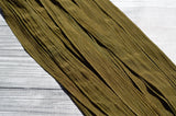 DARK OLIVE GREEN Silk Ribbons Hand-Dyed and Sewn 5 Strings Strands Army, Great for Silk Bracelet Wraps, Necklaces, Jewelry and Crafts