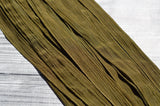 DARK OLIVE GREEN Silk Ribbons Hand-Dyed and Sewn 5 Strings Strands Army, Great for Silk Bracelet Wraps, Necklaces, Jewelry and Crafts