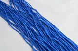 SAPPHIRE Silk Cords Hand Dyed Hand Sewn Strings, Blue Silk Cording, Qty 1 to 25 Cords 2-3mm Jewelry Making Craft Cord, Stringing Supplies