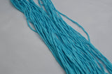 TURQUOISE Silk Cords, Hand Dyed Hand Sewn Strings Turquoise Blue Cording Qty 1 to 25 Cords 2-3mm Jewelry Making Craft Stringing Supplies