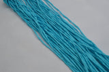 TURQUOISE Silk Cords, Hand Dyed Hand Sewn Strings Turquoise Blue Cording Qty 1 to 25 Cords 2-3mm Jewelry Making Craft Stringing Supplies