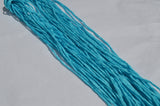 TURQUOISE Silk Cords, Hand Dyed Hand Sewn Strings Turquoise Blue Cording Qty 1 to 25 Cords 2-3mm Jewelry Making Craft Stringing Supplies