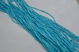 TURQUOISE Silk Cords, Hand Dyed Hand Sewn Strings Turquoise Blue Cording Qty 1 to 25 Cords 2-3mm Jewelry Making Craft Stringing Supplies