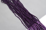 PURPLE Silk Cords, Hand Dyed Hand Sewn Strings, Royal Purple Silk Cording Qty 1 to 25 Cords 2-3mm Jewelry Making Craft Stringing Supplies