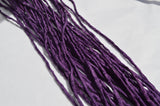 PURPLE Silk Cords, Hand Dyed Hand Sewn Strings, Royal Purple Silk Cording Qty 1 to 25 Cords 2-3mm Jewelry Making Craft Stringing Supplies