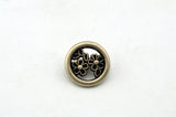 BUTTERCUP FLOWER Buttons, Antique Silver Metal Button, 15mm Qty 4 Pierced Shank Back, 5/8" Leather Wrap Clasps or Clothing