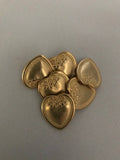 Victorian Flower Heart Button  20mm Antique Gold, Metal Buttons, Shank Back Buttons Great for Leather Wrap Clasps, Clothing and Sweaters