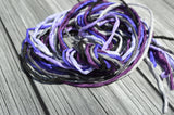 PURPLE SMOKE Silk Cord Assortment 2-3mm Hand Dyed Hand Sewn Cording Bulk 10 to 50 Strings, Purple, Violet, Lavender, Grape, Grays, Black