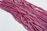 Raspberry Pink Silk Cords, Hand Dyed Silk Strings 3 Yards 3-4 mm Silk Cords, 3mm cords 4mm cords