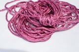 Raspberry Pink Silk Cords, Hand Dyed Silk Strings 3 Yards 3-4 mm Silk Cords, 3mm cords 4mm cords