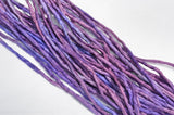 SUNSET BEACH Silk Cords Hand Dyed Hand Sewn Strings, Qty 1 to 25 Cords 2-3mm Sunset Colors, Jewelry Making Craft Cord, Purple, Violet, Pin