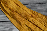 HONEY MUSTARD Silk Ribbons Qty 5 Hand Dyed Harvest Gold Silk Strings, Mustard Yellow Crinkle Silk, Jewelry Making Stringing Supplies Wraps