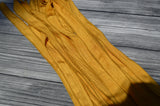 HONEY MUSTARD Silk Ribbons Qty 5 Hand Dyed Harvest Gold Silk Strings, Mustard Yellow Crinkle Silk, Jewelry Making Stringing Supplies Wraps