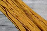 HONEY MUSTARD Silk Ribbons Qty 5 Hand Dyed Harvest Gold Silk Strings, Mustard Yellow Crinkle Silk, Jewelry Making Stringing Supplies Wraps