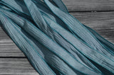 BLUE GRAY GREEN Silk Ribbons,  Hand Dyed Silk Ribbons Handpainted Silk Strings 5 Strands, Great for Bracelet Wraps, Necklace Ties or Crafts