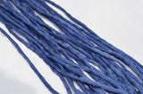 DARK BLUE JEANS Silk Cords, Silk Cording, Stringing Supplies, 3-4mm Thick, Jewelry Making Cord, Handmade Hand Dyed Hand Sewn