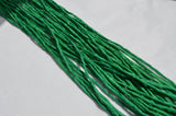 EMERALD Silk Cords Hand Dyed Hand Sewn Strings, Green Silk Cording Qty 1 to 25 Cords 2-3mm Jewelry Making Craft Stringing Supplies