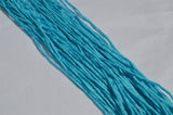 TURQUOISE Silk Cords, Hand Dyed Hand Sewn Strings Turquoise Blue Cording Qty 1 to 25 Cords 2-3mm Jewelry Making Craft Stringing Supplies