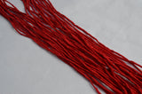 RED Silk Cords, Hand Dyed Hand Sewn Strings, Bright Cherry Red Silk Cording Qty 1 to 25 Cords 2-3mm Jewelry Making Craft Stringing Supplies