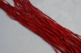 RED Silk Cords, Hand Dyed Hand Sewn Strings, Bright Cherry Red Silk Cording Qty 1 to 25 Cords 2-3mm Jewelry Making Craft Stringing Supplies