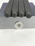 CROSS OUTLINE  Metal Stamp 6mm  Cross Design Stamp, Hand Stamping Tool, Cross Steel Punch, Christian Symbol, Religeous Jesus Symbol