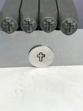 CROSS OUTLINE  Metal Stamp 6mm  Cross Design Stamp, Hand Stamping Tool, Cross Steel Punch, Christian Symbol, Religeous Jesus Symbol