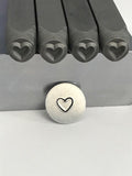 HEART Metal Stamp 6mm Outline Heart Stamp for Valentines Day Wedding Shower Steel Punch, Metal Stamping Tool for Hand Stamped Jewelry