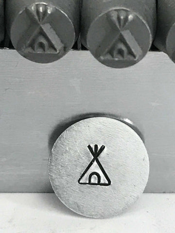 TEEPEE Metal Stamp 6mm, Southwestern Design Stamp Hand Stamping Tool, Steel Punches, Metal Stamping Supplies Native American Symbol