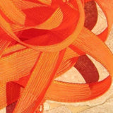 ORANGE Silk Ribbons Hand Dyed Sewn Necklace Ribbon Qty 5 Strings Ribbons Great for Bracelet Wraps, Necklaces and other Jewelry