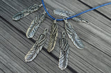 TierraCast Feather Pendant,  Medium 2" Feather Charm, 49mm, Antique Silver, Qty 1 to 4, Western Southwest Pewter Charms, Made in the US