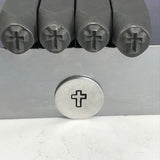 CROSS OUTLINE  Metal Stamp 6mm  Cross Design Stamp, Hand Stamping Tool, Cross Steel Punch, Christian Symbol, Religeous Jesus Symbol