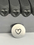 HEART Metal Stamp 6mm Outline Heart Stamp for Valentines Day Wedding Shower Steel Punch, Metal Stamping Tool for Hand Stamped Jewelry