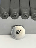 Heart w Arrow Metal Stamp 6mm Valentines Day, Bridal Shower Wedding Stamp, Stamping Supplies, Steel Punch, Bench Tools