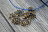 WESTERN Metal Buttons Tierracast Southwestern Concho Buttons 17mm Antique Brass Shank Button Qty 4 to 20 Bronze Leather Wraps