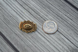 WESTERN Metal Buttons Tierracast Southwestern Concho Buttons 17mm Antique Copper Shank Button Qty 4 to 20 Leather Wraps