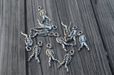 TierraCast Zombie Charms, Frightful Delightful, Qty 4, Antique Silver, Walking UnDead Charms, Great Halloween Charm Jewelry