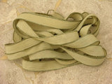 NEUTRALS Assortment Silk Ribbons, Qty 5, Crinkle Silk Ribbons, Black Olive Green Khaki Terracotta River Rock Jewelry Making Craft Ribbon