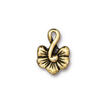 BLOSSOM Charms, TierraCast Antique Gold, 16mm, Antique Copper or Antique Silver, Flower Drops Qty 4 to 20,  Blossom Collection