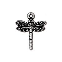 TierraCast DRAGONFLY Charms, Antique Silver, Tierracast, 20mm, Bohemian Yoga Wrap Charm, Bulk Wholesale Pendants