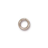 TierraCast 100 ROUND JUMP RINGS, 16 Gauge 7mm, Bright Silver Plated, Qty 100, Open Heavy Jumprings