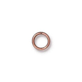 TierraCast 100 ROUND JUMP RINGS, 19 Gauge 7mm Antique Copper Plated, Qty 100 Unsoldered Split Rings, Open Jumprings, Chain Maille Findings